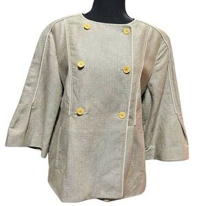 Calvin Klein Gray Blazer with Yellow Buttons